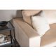 VENTURE DESIGN Bolero 3-seters sofa - beige velur og sort metall