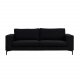 VENTURE DESIGN Bolero 3-seters sofa - svart polyester og sort metall