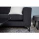VENTURE DESIGN Bolero 3-seters sofa - svart polyester og sort metall