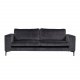VENTURE DESIGN Bolero 3-seters sofa - mrkegr velur og sort metall