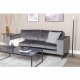 VENTURE DESIGN Bolero 3-seters sofa - mrkegr velur og sort metall