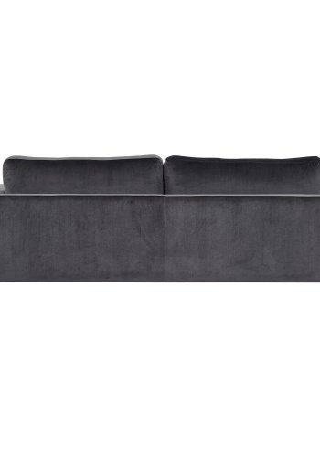 VENTURE DESIGN Bolero 3-seters sofa - mrkegr velur og sort metall