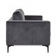 VENTURE DESIGN Bolero 3-seters sofa - mrkegr velur og sort metall