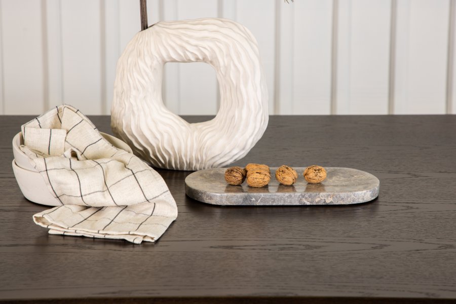 VENTURE DESIGN Ystad spisebord, rektangulrt - mokka eikefiner og sort aluminium (220x100)