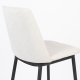 WHITE LABEL LIVING Lionel couter stol, med ryggsttte og fotsttte - beige stoff og stl
