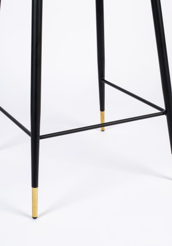 WHITE LABEL LIVING Lionel couter stol, med ryggsttte og fotsttte - beige stoff og stl