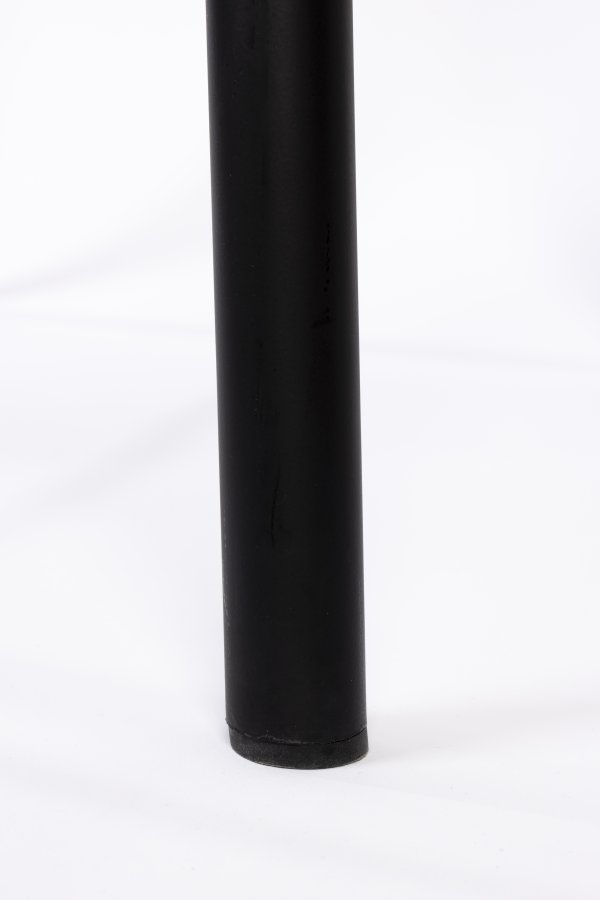 ZUIVER Brit barkrakk, med rygg, armlen og fotsttte - rosa polyester og sort stl