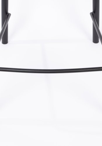 ZUIVER Brit LL barkrakk, med ryggsttte, armlener og fotsttte - brun PU og sort stl