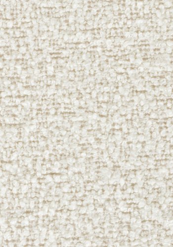 WHITE LABEL LIVING Joa barkrakk, med ryggsttte og fotsttte - hvit polyester og svart jern