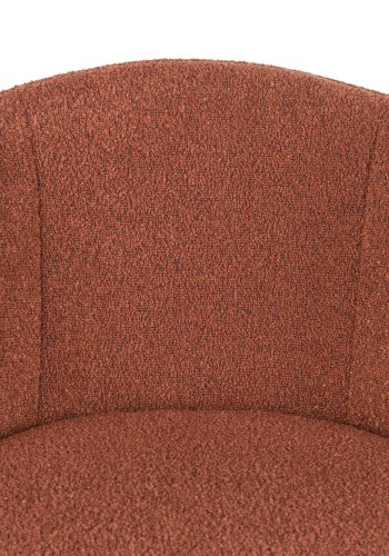 WHITE LABEL LIVING Joa barkrakk, med ryggsttte og fotsttte - terrapolyester og svart jern