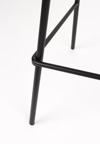 WHITE LABEL LIVING Joa barkrakk, med ryggsttte og fotsttte - terrapolyester og svart jern