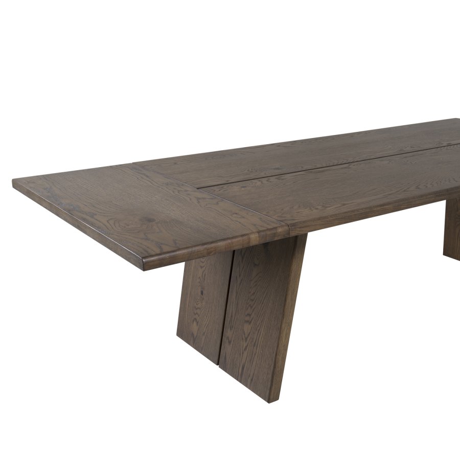 VENTURE DESIGN Skyve spisebord, m. 2 ekstra plater - rkt eikefiner og rkt eik (170x95)