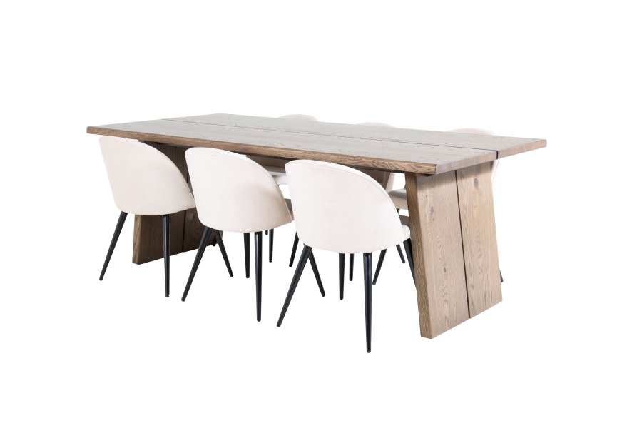 VENTURE DESIGN Tmmerbord, med uttrekk - rkt sponplater og eik (210x100)