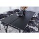 VENTURE DESIGN Elegant spisebord, med uttrekk - svart eikefiner og svart metall (190x95)
