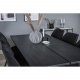 VENTURE DESIGN Elegant spisebord, med uttrekk - svart eikefiner og svart metall (190x95)