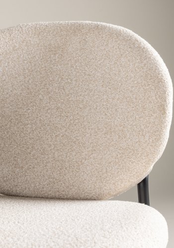 VENTURE DESIGN Vault spisestuestol - beige polyester og sort stl