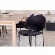 VENTURE DESIGN Vault spisestuestol - svart polyester og sort metall