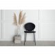 VENTURE DESIGN Vault spisestuestol - svart polyester og sort metall
