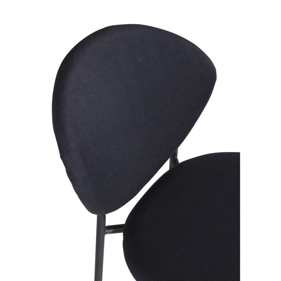 VENTURE DESIGN Vault spisestuestol - svart polyester og sort metall