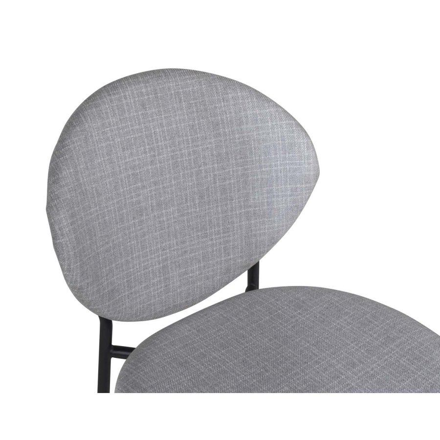 VENTURE DESIGN Vault spisestuestol - gr polyester og sort metall