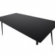 VENTURE DESIGN Silar spisebord - svart melamin og svart metall (180x90)