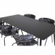 VENTURE DESIGN Silar spisebord - svart melamin og svart metall (180x90)