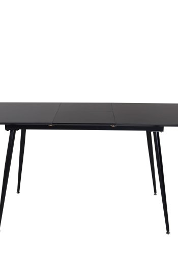 Venture Design Silar spisebord, med butterfly bordplate - svart melamin og svart metall (120x80)