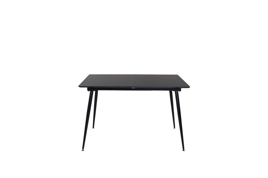 Venture Design Silar spisebord, med butterfly bordplate - svart melamin og svart metall (120x80)