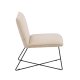 VENTURE DESIGN X-lounge stol - beige flyel og sort stl