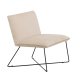 VENTURE DESIGN X-lounge stol - beige flyel og sort stl