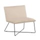 VENTURE DESIGN X-lounge stol - beige flyel og sort stl