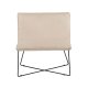 VENTURE DESIGN X-lounge stol - beige flyel og sort stl