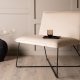 VENTURE DESIGN X-lounge stol - beige flyel og sort stl