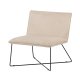 VENTURE DESIGN X-lounge stol - beige flyel og sort stl