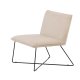VENTURE DESIGN X-lounge stol - beige flyel og sort stl
