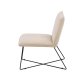 VENTURE DESIGN X-lounge stol - beige flyel og sort stl