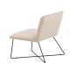 VENTURE DESIGN X-lounge stol - beige flyel og sort stl