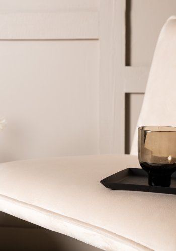 VENTURE DESIGN X-lounge stol - beige flyel og sort stl