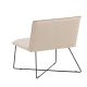 VENTURE DESIGN X-lounge stol - beige flyel og sort stl