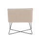 VENTURE DESIGN X-lounge stol - beige flyel og sort stl