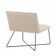 VENTURE DESIGN X-lounge stol - beige flyel og sort stl