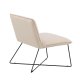 VENTURE DESIGN X-lounge stol - beige flyel og sort stl
