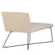 VENTURE DESIGN X-lounge daybed - beige sammet och svart stl