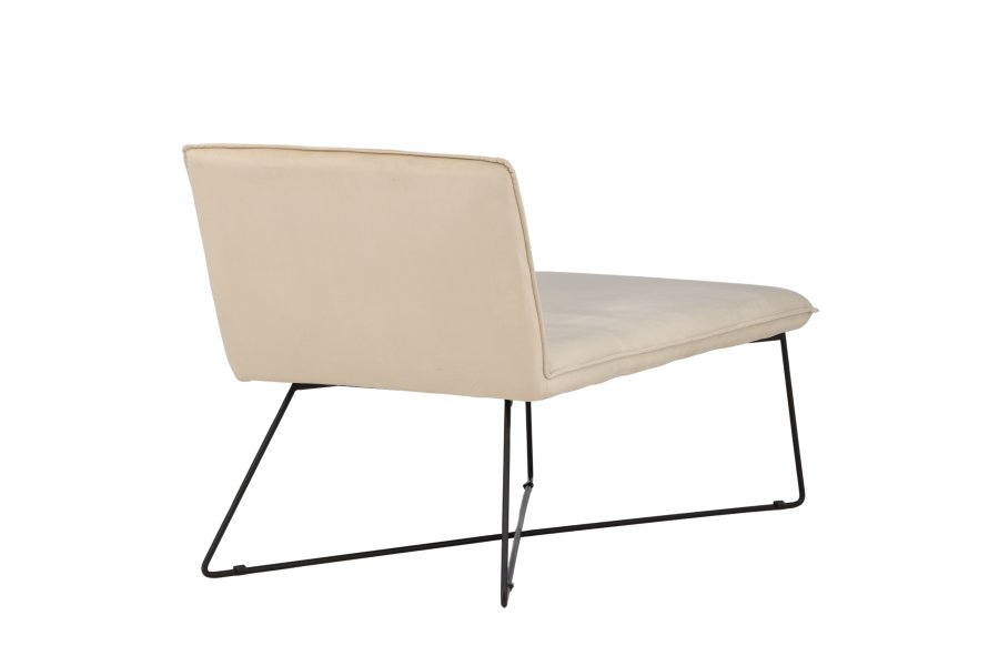 VENTURE DESIGN X-lounge daybed - beige sammet och svart stl