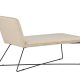 VENTURE DESIGN X-lounge daybed - beige sammet och svart stl