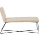 VENTURE DESIGN X-lounge daybed - beige sammet och svart stl