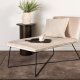 VENTURE DESIGN X-lounge daybed - beige sammet och svart stl