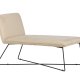 VENTURE DESIGN X-lounge daybed - beige sammet och svart stl