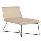 VENTURE DESIGN X-lounge daybed - beige sammet och svart stl