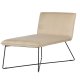 VENTURE DESIGN X-lounge daybed - beige sammet och svart stl